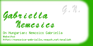 gabriella nemcsics business card